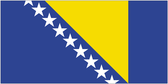 Bosnia-Herzegovina-4" x 6" Desk Flag-0