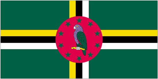 Dominica-4" x 6" Desk Flag-0
