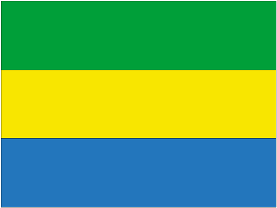 Gabon-4" x 6" Desk Flag-0