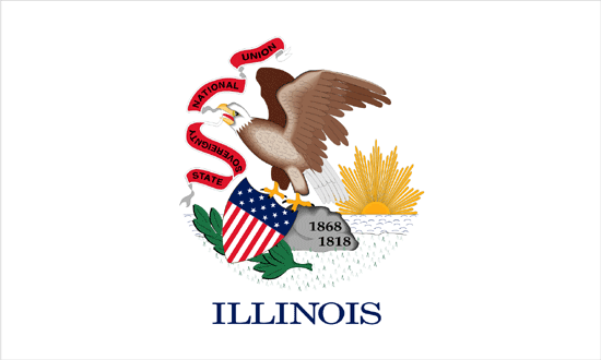 Illinois Flag-4" x 6" Desk Flag-0