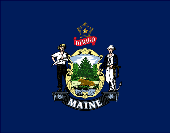 Maine-4" x 6" Desk Flag-0
