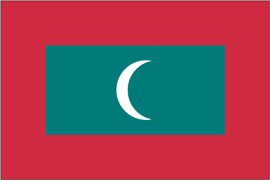 Maldives-4" x 6" Desk Flag-0