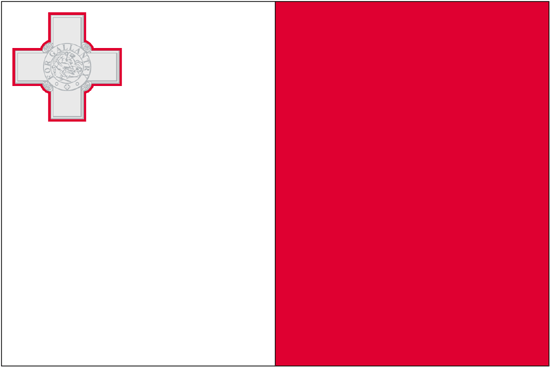 Malta-4" x 6" Desk Flag-0