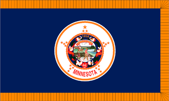 Minnesota Flag-4" x 6" Desk Flag-0