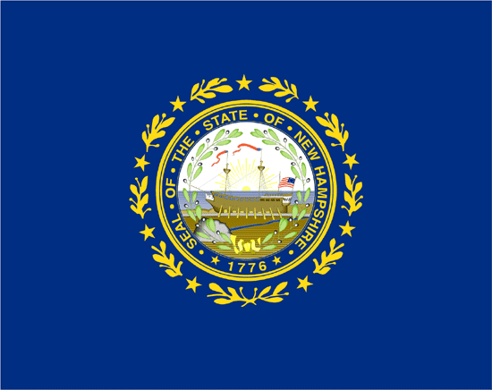 New Hampshire Flag-4" x 6" Desk Flag-0