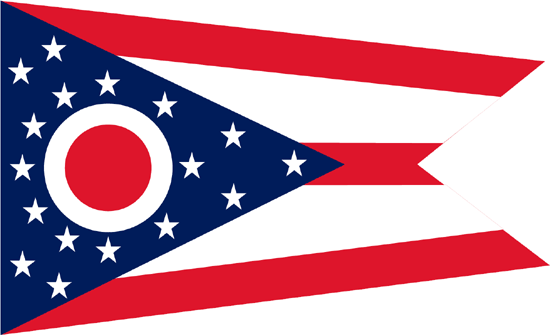 Ohio Flag-4" x 6" Desk Flag-0