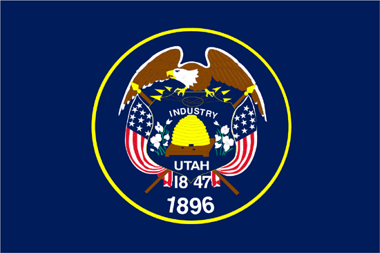 Utah Flag-4" x 6" Desk Flag-0