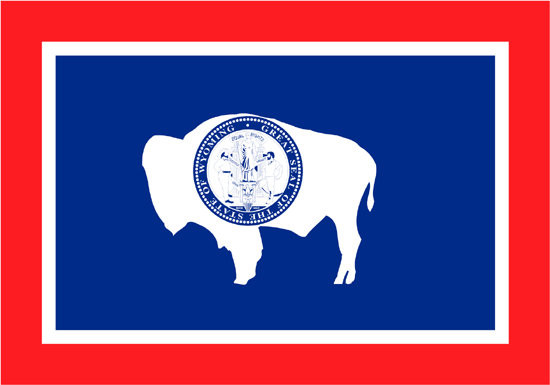 Wyoming Flag-4" x 6" Desk Flag-0