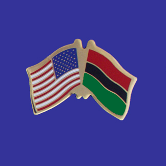 USA+Afro-American Friendship Pin-0