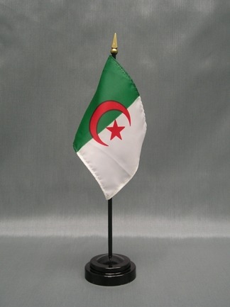 Algeria-4" x 6" Desk Flag-0