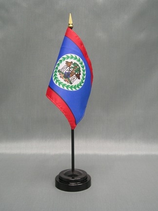 Belize-4" x 6" Desk Flag-0