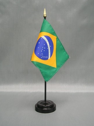 Brazil -4" x 6" Desk Flag-0