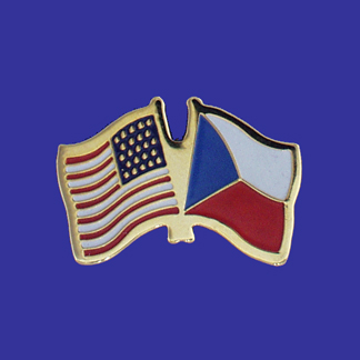 USA+Czech Republic Friendship Pin-0