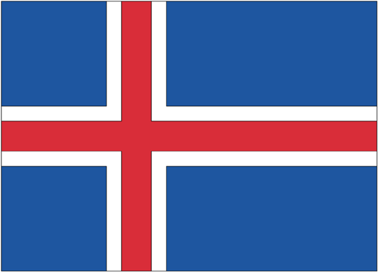 Iceland Flag -4" x 6" Desk Flag-0