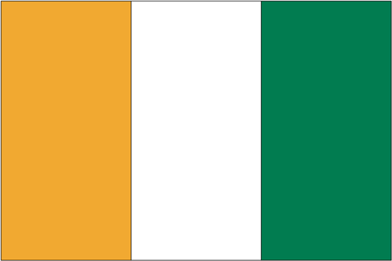 Ivory Coast Flag-4" x 6" Desk Flag-0