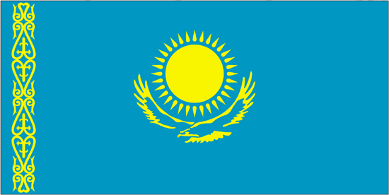 Kazakhstan Flag-3' x 5' Indoor Flag-0