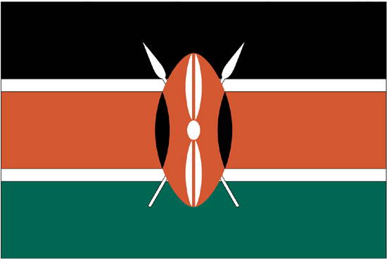 Kenya Flag-4" x 6" Desk Flag-0