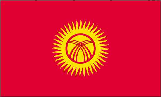 Kyrghyzstan Flag-3' x 5' Indoor Flag-0