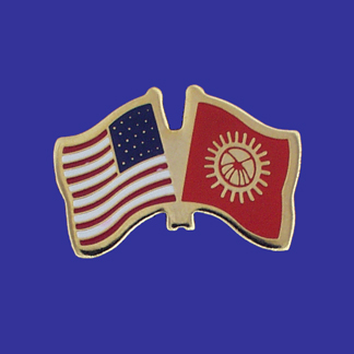 USA+Kyrgyszstan Friendship Pin-0