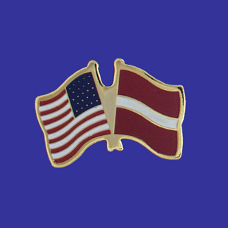 USA+Latvia Friendship Pin-0
