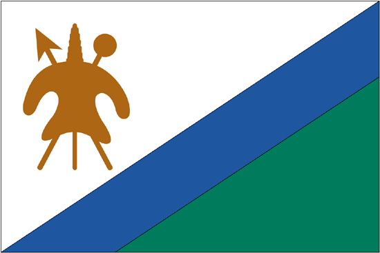 Lesotho Flag-3' x 5' Indoor Flag-0