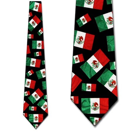 Mexico Flags Polyester Tie-0