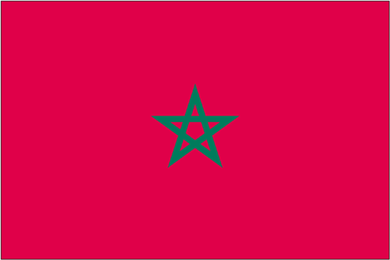 Morocco Flag-3' x 5' Indoor Flag-0