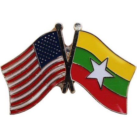 USA+Myanmar Friendship Pin-0
