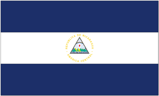 Nicaragua Flag-3' x 5' Indoor Flag-0