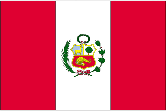 Peru Flag-4" x 6" Desk Flag-0