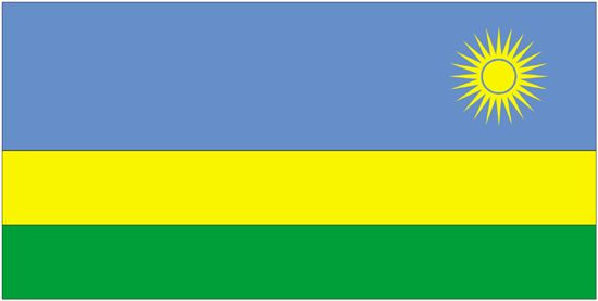 Rwanda Flag-3' x 5' Indoor Flag-0