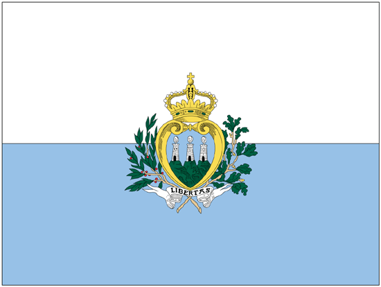 San Marino Flag-4" x 6" Desk Flag-0