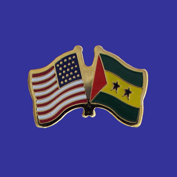 USA+Sao Tome & Principe Friendship Pin-0