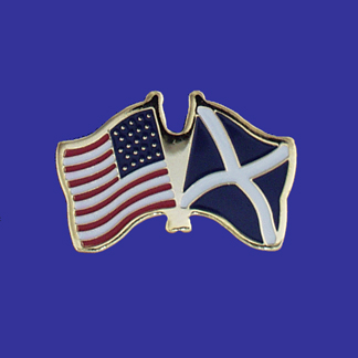 USA+Scotland (cross) Friendship Pin-0