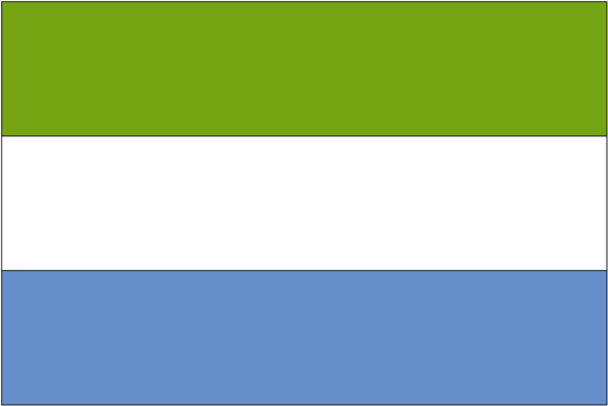 Sierra Leone Flag-3' x 5' Indoor Flag-0