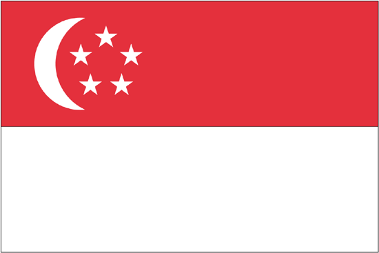 Singapore Flag-4" x 6" Desk Flag-0