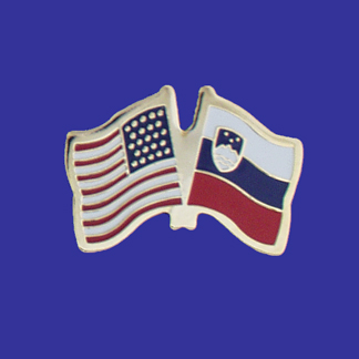 USA+Slovenia Friendship Pin-0