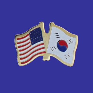 USA+South Korea Friendship Pin-0