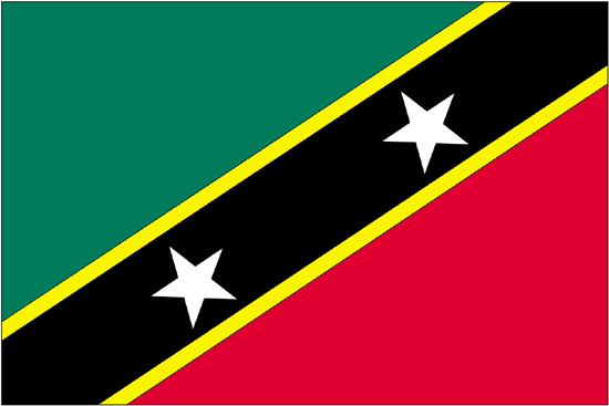 St. Kitts & Nevis Flag-4" x 6" Desk Flag-0