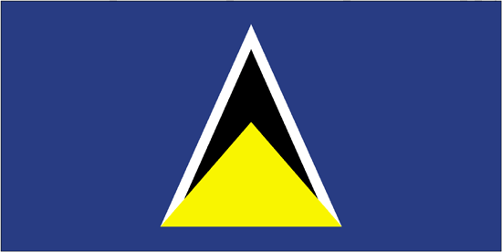 St. Lucia Flag-4" x 6" Desk Flag-0