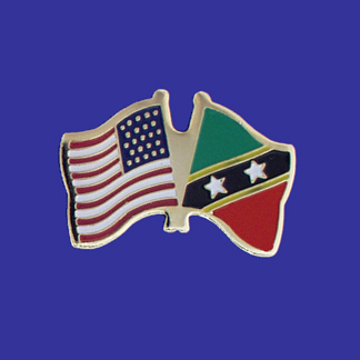 USA+St. Christopher-Nevis Friendship Pin-0