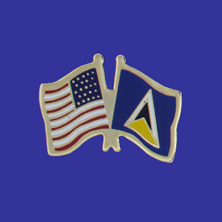 USA+St. Lucia Friendship Pin-0