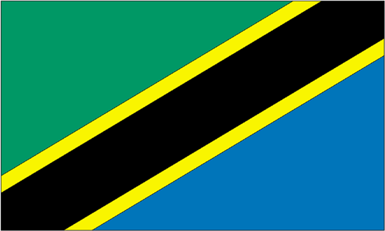 Tanzania Flag-3' x 5' Indoor Flag-0