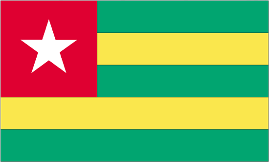 Togo Flag-3' x 5' Outdoor Nylon-0