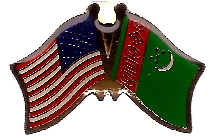 USA+Turkmenistan Friendship Pin-0