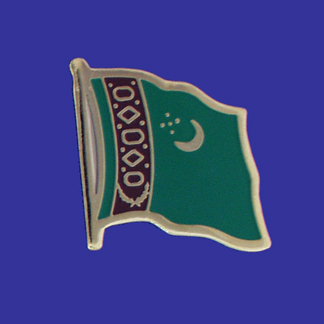 Turkmenistan Lapel Pin-0