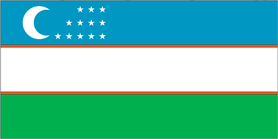Uzbekistan Flag-3' x 5' Indoor Flag-0