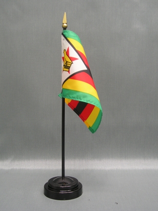 Zimbabwe Flag-4" x 6" Desk Flag-0