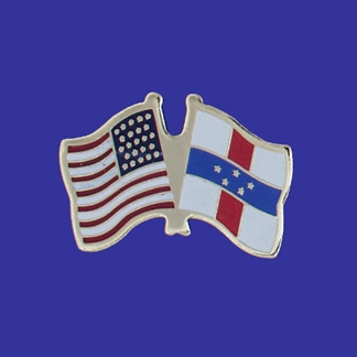 USA+Netherlands Antilles Friendship Pin-0